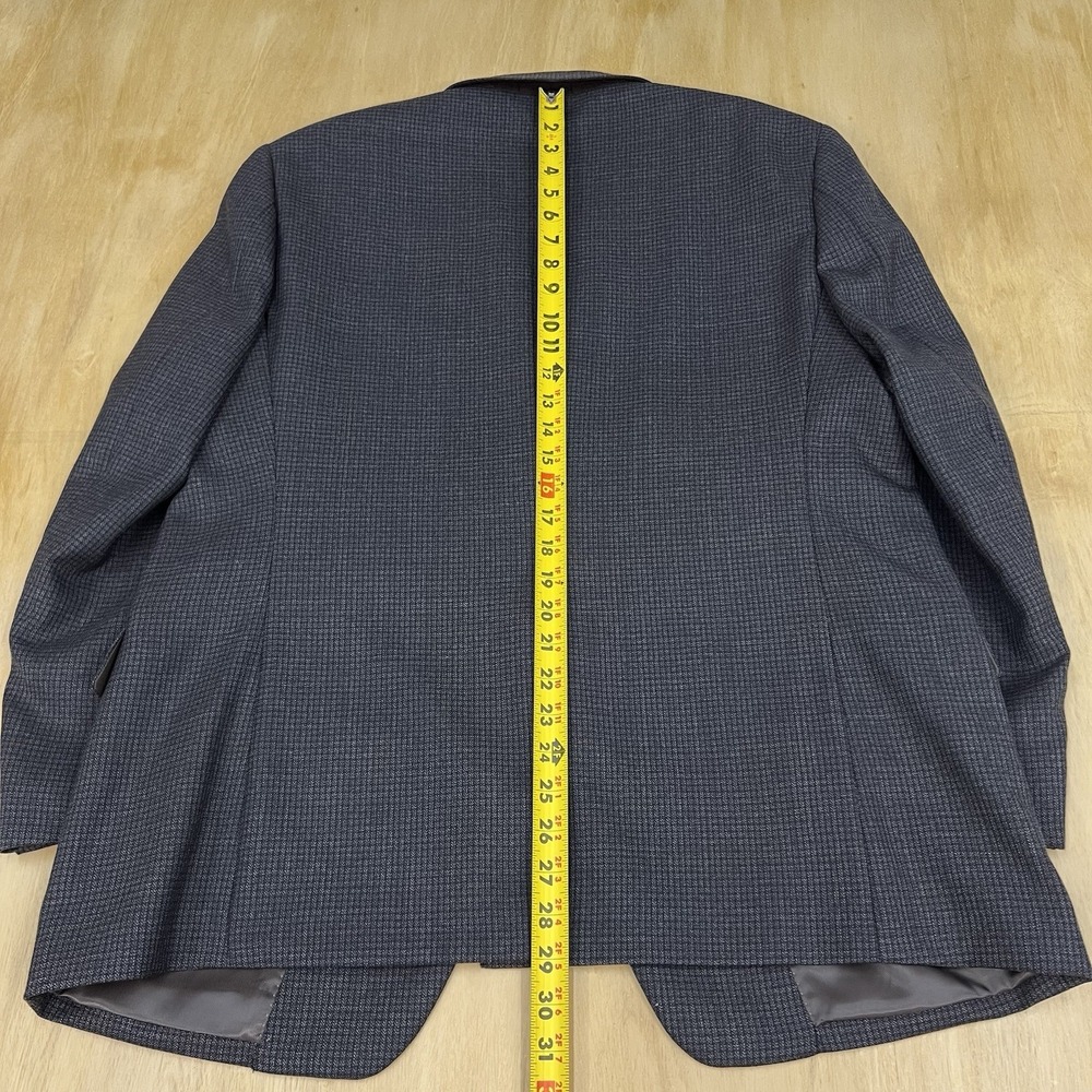 Pronto Uomo Blazer Sport Coat Men 40S Short Executive Fit Wool Brown Check - Picture 5 of 12